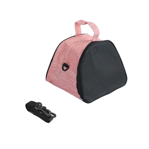 ITODA Hamster Carrier Guinea Pig Bag Breathable Outdoor Travel Bag Portable Squirrel Snake Pouch for Chinchilla Hamster Bird Bunny Hedgehog Sugar Glider Gerbil - color: Lighter Red