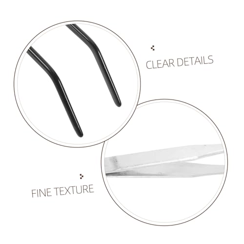 Artibetter 2Pcs Reptile Feeding Tongs with Rubber Tips Stainless Steel Tweezers for Snake Gecko Lightweight Aquarium Tools for Safe and Easy Pet Feeding