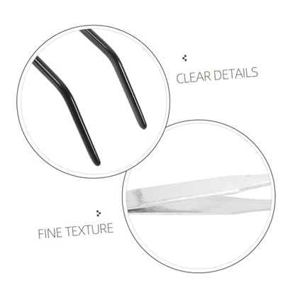 Artibetter 2Pcs Reptile Feeding Tongs with Rubber Tips Stainless Steel Tweezers for Snake Gecko Lightweight Aquarium Tools for Safe and Easy Pet Feeding