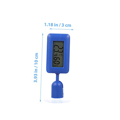Mikikit Mini Reptile Humidity and Temperature Gauge 360° Rotating Night Glow Suction Cup Thermometer for Leopard Gecko and Bearded Lizards Digital Hygrometer for Reptile Terrariums