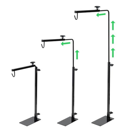 EatingBiting Amphibian Reptile Lampshade Lamp Holder Adjustable Extendable Metal Floor Lamp Holder Portable Animal Heating Lamp Holder for Lizards Turtles Tank Feeding Box 25-37inch