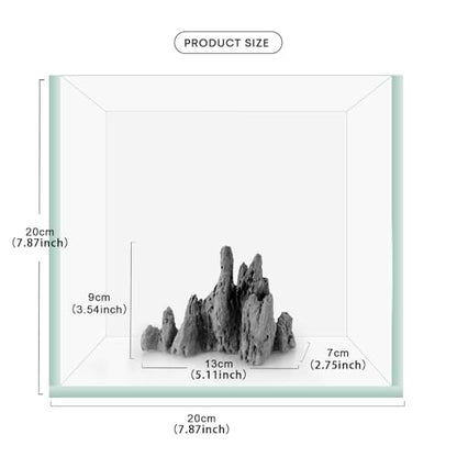 FZONE Aquarium Rocks Aquascaping, Micro Resin Seiryu Rock for Aquascaping - size: 05 Seiryu Stone: 5.11" × 2.75" × 3.54"