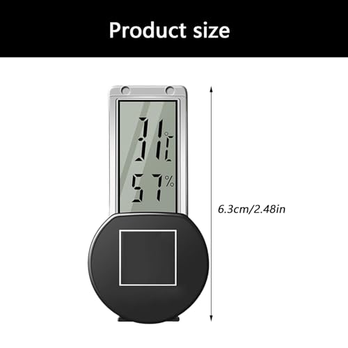 Reptiles Tanks Thermometers Featuring 3 Way Suction Cup Mount and 2 Year Batteries Life for Accurate Habitat Temperature Control Terrarium Humidity Detectors with Suction Cup - color: Red