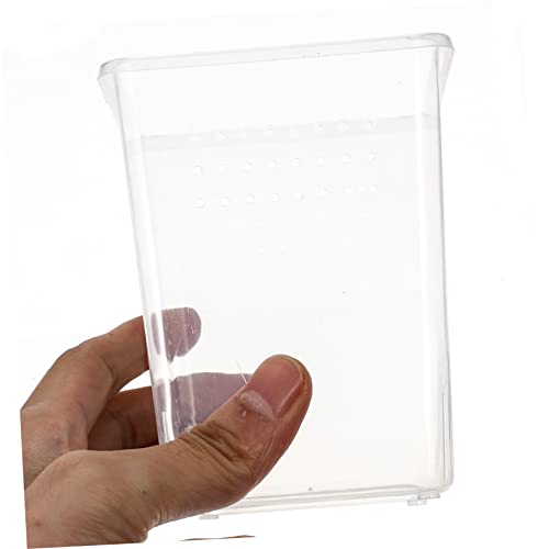 Toddmomy 3pcs Reptile Feeding Bins Spider Enclosures for Snails Small Turtles and Frogs Habitat Ventilation for Optimal