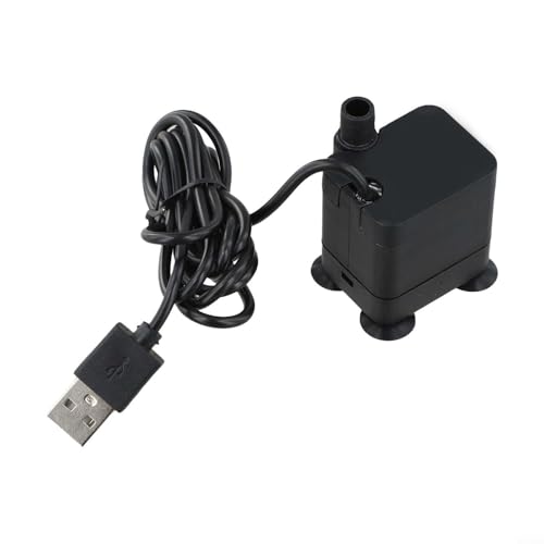 Ultra-Quiet USB Submersible Water Pump DC 5V 3W for mini Fountain Pump For Aquarium Fish Tank Hydroponics Small Pond Water Circulation With Suction Cups Power Cord