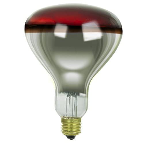 250 Watts R40 Red Heat lamp Light Bulbs Infrared Flood Reflector Incandescent Spotlight for Food Service, Brooder Bulb, Chicken, Pet, Bathroom, Light Therapy 250R40/HR Medium E26 Base 1 Pack - style: 250W/R40/RED/1PK