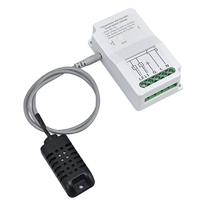 AYNEFY Smart Thermostat Controller Dual Output Temperature Humidity Switch Module with Probe for Greenhouse Reptile Incubator Home