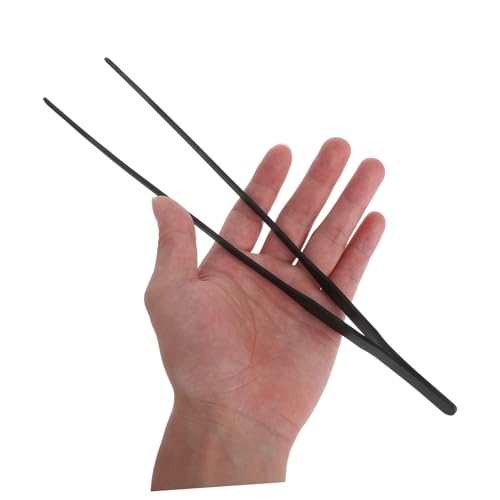 HANABASS 4pcs Long Aquarium Tweezers Stainless Steel Fish Tank Tongs for Seedling Planting and Reptile Feeding