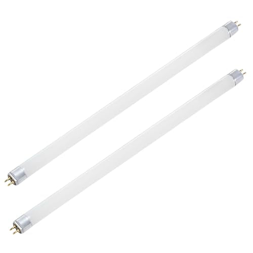 2-Pack 11.9 in Lamp Tube, T5 8W UVB 5.0, 5% UVB and 30% UVA Output, Fluorescent UVB Bulb, Basking Light for Bearded Dragon Species and Rainforest Species