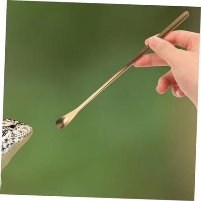 Mikikit 3Pcs Reptile Food Feeding Tool Spoon for Gecko Lizard for Wet Food Mixing Stirring Durable Pet Supply for Easy Feeding