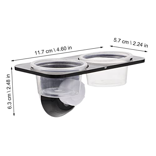 2-Pack Reptile Feeding Ledge with Suction Cup Gecko Water Feeder and Food Bowl for Reptile Tank Supplies Random Color Accessories