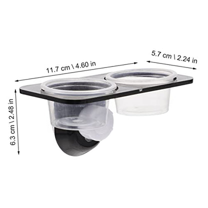 2-Pack Reptile Feeding Ledge with Suction Cup Gecko Water Feeder and Food Bowl for Reptile Tank Supplies Random Color Accessories