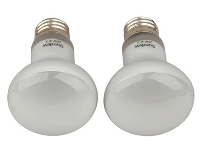 Sundew 2-Pack Reptile Heat Bulb, Dimmable Basking Spot Lamp for Reptiles & Amphibians, Daytime Heating Light for Bearded Dragon, Gecko, Lizard, Snake, Turtle - E26 Base (50, Watts)