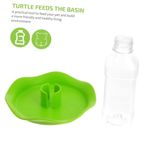 Pet Fountain Water Bowl Reptile Food Tray Automatic Feeder Plastic Easy to Lizard Tortoise Multi-Purpose Stand