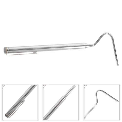 BESPORTBLE Retractable Stainless Steel Snake Hook Grabber Portable Adjustable Snake Catching Tool for Reptile Handling and Secure Capture