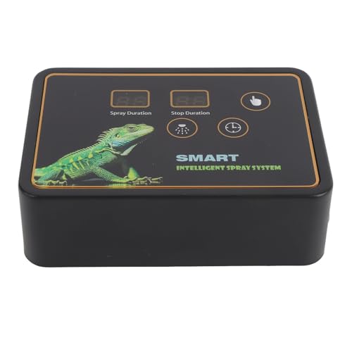 AYNEFY Reptile Humidifiers Smart Misting System, Mini Automatic Misting System for Reptile Terrariums Quiet Touch Control Automatic Reptile with Timer 360° Adjustable Nozzles (US Plug)