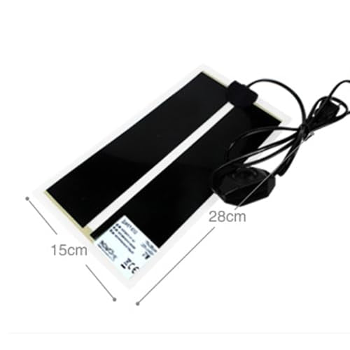 Reptile Pet Heat Mats, 7/14/20W 110V Adjustable Temperature, Rapid Heating Pad for Home Office Insect Box Under Tank Terrarium Turtle Tortoise Snakes Lizard (Black-7W-US Plug-110V(15X28CM)-1Pcs) - color: Black-7W-US Plug-110V(15X28CM)-1Pcs