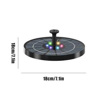 Sunlight Fountain Illuminated Floating Aeration Decorative Garden Backyard Patio Poolside Aquarium Terrarium Deck Landscape Outdoor Kids Toy Ecofriend Pump Ornament Gift Relaxation Spray LED Feature