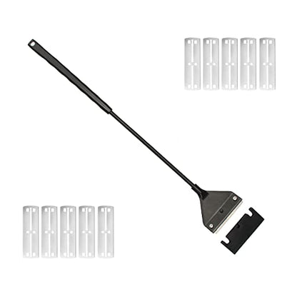 Vimvins Algae Scraper for Glass Aquarium,Aquarium Razor Scraper with 10 Replaceable Blades,Aquarium Cleaning Tools. - size: 16.5 Inch