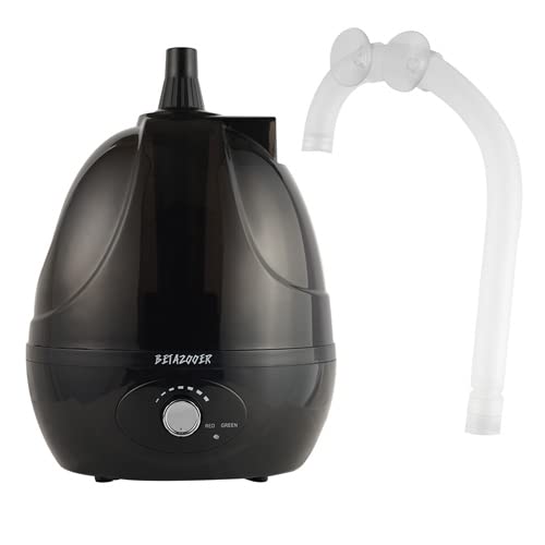 BETAZOOER Reptile Humidifiers Mister Fogger with Extension Tube/Hose, Suitable for Reptiles/Amphibians/Herps/Vivarium with Terrariums and Enclosures (2.5 Liter Tank) - color: Black-1 Tube