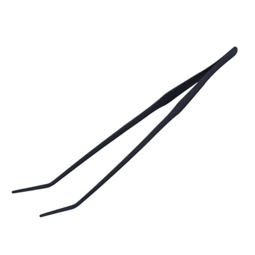 TopHomer Aquarium Tweezers Extra Long 15 inches Feeding Tool Stainless Steels Feeding Tongs for Aquarium Reptile, Plant, Snakes, Lizards, Coral Feeder(Curved Jaw) - size: Curved Jaw