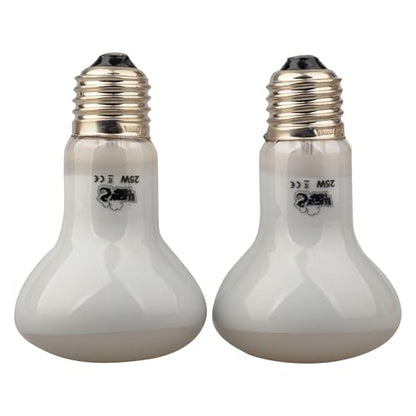 LUCKY HERP Reptile Basking Spot Lamp,Daylight Heat Bulb,2-Pack (25W)
