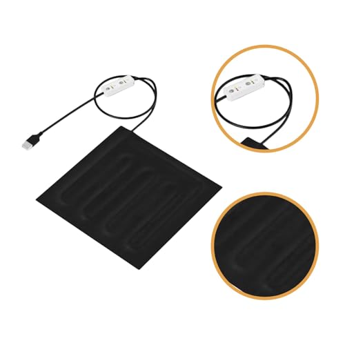 Baoblaze Reptile Heating Pad Terrarium Heating Mat with Temperature Control USB Heat Pad Warming Cushion for Bearded Dragon Bird Snake, 22cmx22cm