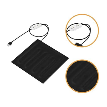 Baoblaze Reptile Heating Pad Terrarium Heating Mat with Temperature Control USB Heat Pad Warming Cushion for Bearded Dragon Bird Snake, 22cmx22cm