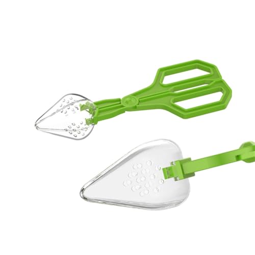 Reptiles Feeding Tongs,Clear Reptiles Feeding Tongs Gentle Creature Catcher Tool with Ergonomic Grip for Safe Handling Easy - color: Black, size: 18.3x7.50cm/7.20x2.95in