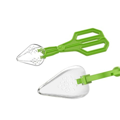 Reptiles Feeding Tongs,Clear Reptiles Feeding Tongs Gentle Creature Catcher Tool with Ergonomic Grip for Safe Handling Easy - color: Black, size: 18.3x7.50cm/7.20x2.95in