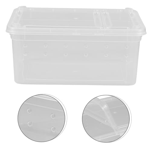 POPETPOP Acrylic Reptile Critter Keeper Snake Spider Gecko Tank Breeding Box Egg Tray