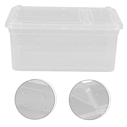 POPETPOP Acrylic Reptile Critter Keeper Snake Spider Gecko Tank Breeding Box Egg Tray