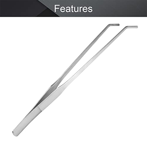 Utoolmart Aquarium Plant Tweezer, Stainless Steel Curved Tweezer, Aquarium Tweezers Extra Long 27cm, for Fish Tank Plant Aquascape Tools, Feeding Tongs, 2 Pcs - color: 2pcs, size: 27cm Curved