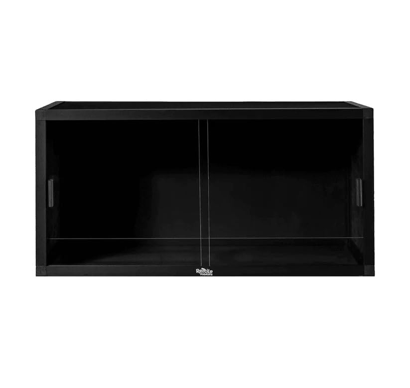 Reptile Habitats 36x18x18 (50 Gallon) Bearded Dragon Enclosure V2 PVC Panels, Glass Doors, Lightweight, Easy to Assemble, Heavy Duty Screen, Aluminum Frame
