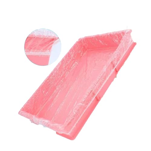 50-Pack Disposable Litter Trays Cage Liners with Stretched Edge, Fits 60 x 40 cm/23.6” x 15.7“ Cage Tray, Leak-Proof Odorless Plastic PE Bags for Bird, Guinea Pig, Bunny, Rabbit, Hamster, Hedgehog