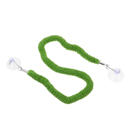 Cabilock Reptile Climbing Rope Vine 50cm, Bendable Artificial Moss Vine for Lizard Tank Climbing, Terrarium Habitat Decor Suitable for Chameleon, Bearded Dragon, and Jumping Spider