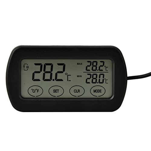 Zopsc LCD Display Egg Incubator Reptile Tank Digital Thermometer Hygrometer, Temperature Humidity Monitor with Probe, for Hatching Eggs Reptile Breeding Aquarium Terrarium