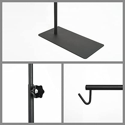 BETAZOOER Reptile Lamp Stand Adjustable 16-35 Inch Domes Heat Lamp Metal Bracket Floor Light Holder Support for Reptile Glass Terrarium Heating Light - size: Large (Pack of 1)