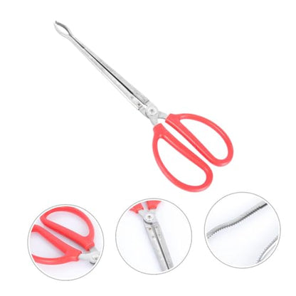 Abaodam Stainless Steel Reptile Feeding Tongs Long Tweezers for Terrarium Snake Hook PET Accessory for Feeding Lizards Snakes Turtles