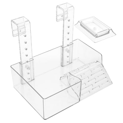 Turtle Basking Platform Acrylic Hanging Ramp for Aquatic Turtles Wall Mounted Reptile Saving Climbing Terrace for Sunbathing and Resting Aquariums