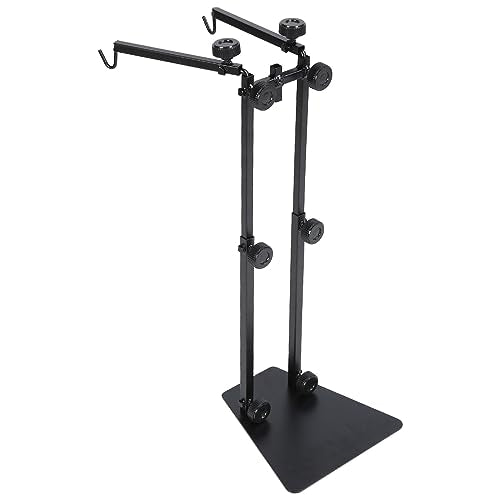 Reptile Lamp Stand Adjustable Durable Double Hook Terrarium Metal Stand for Reptile Tank, Iron Material for Hermit Crabs, Bearded Dragons, Turtles, Geckos