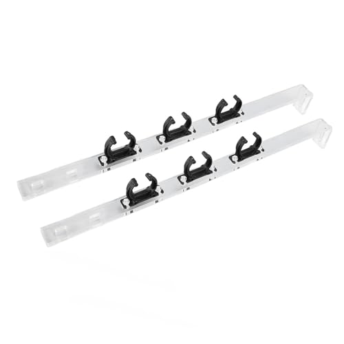 Ymiko Lamp Stand, Reptile Lamp Stand with Adjustable Height 2Pcs Acrylic Aquarium Light Holder, Transparent Aquarium Light Riser, Fish Tank Light Riser Bracket Reptile Light Fixture