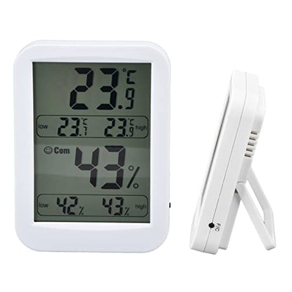 SUNGOOYUE Thermometer Hygrometer, Accurate Dual Probe Sensor with Large LCD Display, for Reptile Enclosures Greenhouse Warehouse Wine Cellar