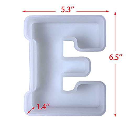 6 inch 26 Pack English Alphabet Silicone Letter Mold - Capital & Large Letter Resin Casting Mold - color: letter-6inch-26-pack