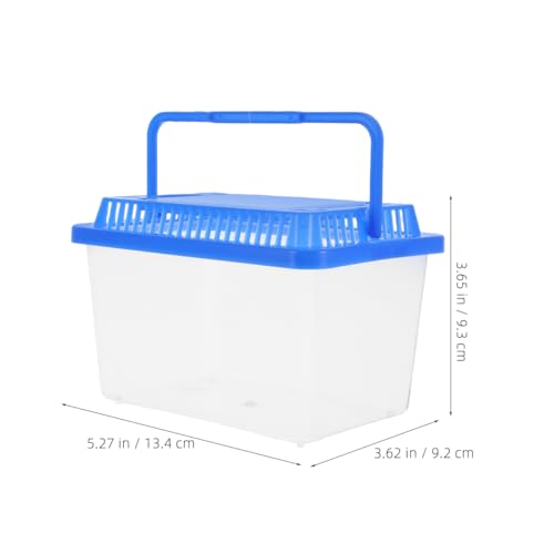 Portable Small Reptile Tank with Lid and Handle, Plastic Turtle and Fish Aquarium for Home Use, Sturdy Transport Box for Turtles and Reptiles, Friendly Pet Habitat