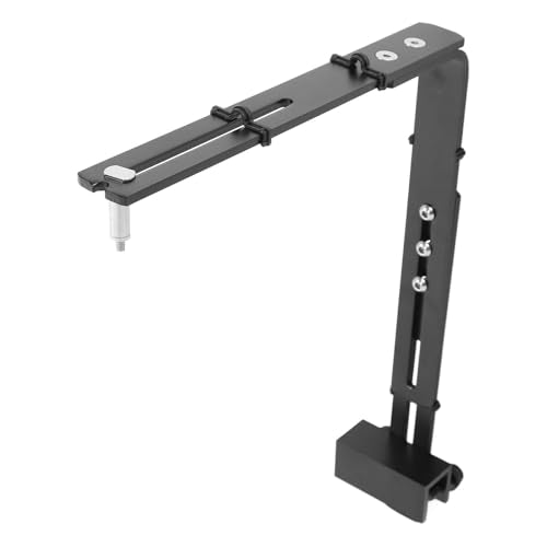 Jiawu Fish Tank Light Stand, Adjustable Height Lightweight Aluminum Alloy High Stability Fish Tank Light Bracket, Reptile Lamp Stand with Hex Wrench Screws for Aquariums Reptile Tanks (Black) - color: Black