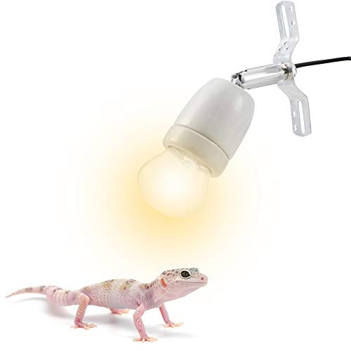 Reptile Lamp Socket, Adjustable Heat Light Holder, Habitat Heater, 360¡ã Rotating E27 Socket with Switch, for Reptile Basking Lamp Base Stand in Aquarium, Turtle, Lizard, Snake Enclosures