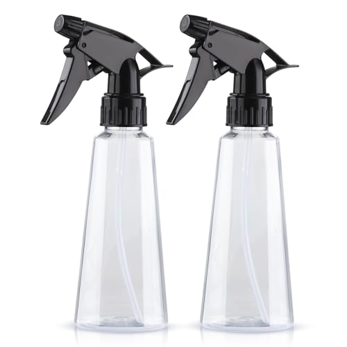 Spray Bottles 2 Pack 9.4 oz Plastic Refillable Water squirt bottle | Empty Spray Bottles Leak Proof Adjustable Fine Mist Spray Bottle for Plants, Cleaning, Hair, Pet