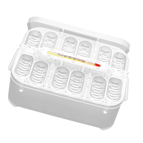 12 Grids Reptile Breeding Box, Incubator Egg Tray Hatching Box with 12 Grids for Turtle, Gecko, Lizards, Mane