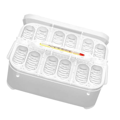 12 Grids Reptile Breeding Box, Incubator Egg Tray Hatching Box with 12 Grids for Turtle, Gecko, Lizards, Mane